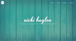 Desktop Screenshot of nickihaylon.com